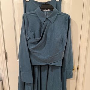 Blue Long-Sleeve Dress